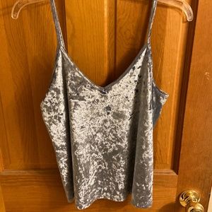 Antistar Light Blue Velvet Tank Top